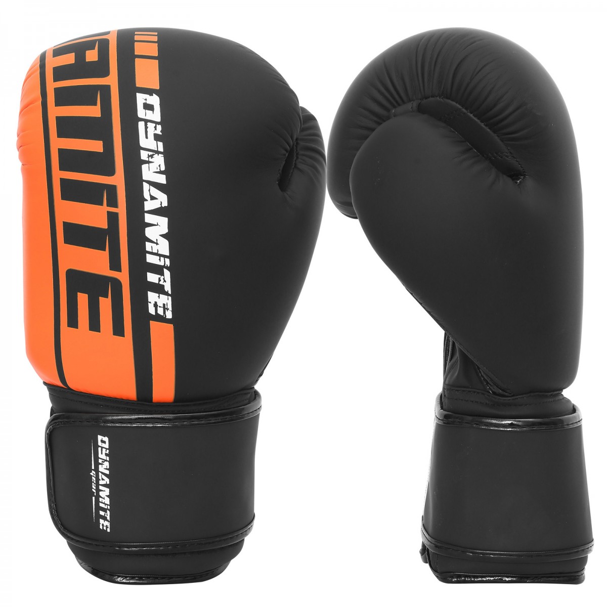 Punching Bag Dynamite Kickboxing Boxing Gloves - Matt Black/Orange 8oz