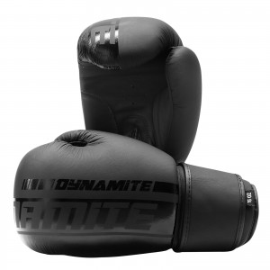 Dynamite Kickboxing Boxing Gloves - Matt Black - 10 OZ